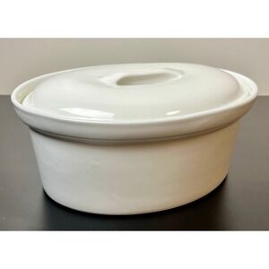 A P I L C O‎ Porcelaine France White Round Casserole Dish With Lid
